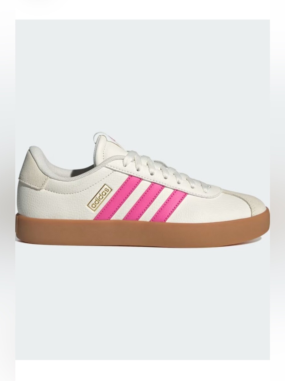 Adidas VL Court 3.0 White Pulse Pink Streetwear Sneaker Size Women’s 10